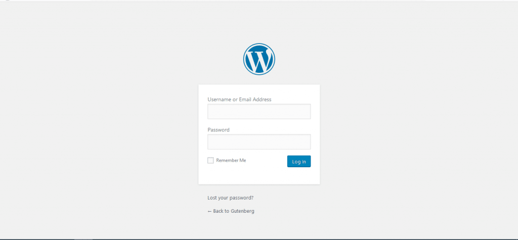 Login WordPress dashboard